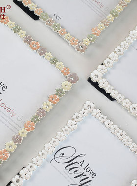 花瓣金属相框6寸7寸日式轻奢少女个性摆台写真照毕业照婚纱照相框