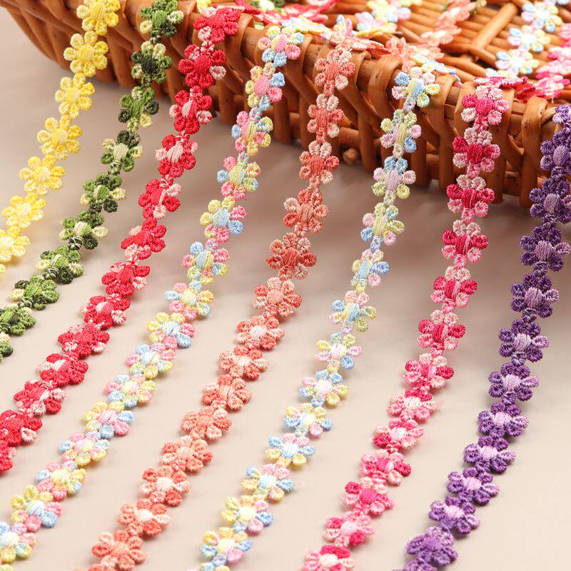 小花朵花瓣蕾丝花边辅料衣服装饰手工diy水溶彩色流苏衣帽材料布