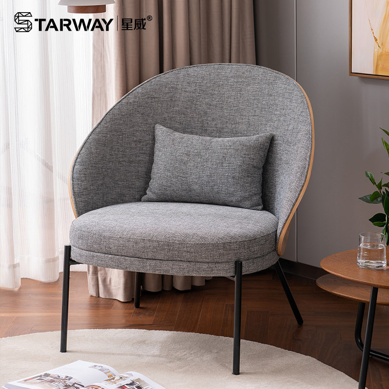 星威北欧轻奢休闲椅现代简约软包椅咖啡厅酒店椅子商务椅沙发椅,住宅家具,餐椅,淘宝优惠券,粉丝福利购,淘宝优惠卷