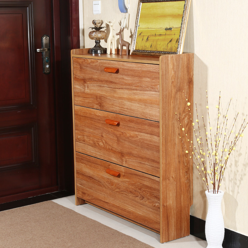 实木色中式皇家柚木色鞋柜门厅柜现代简约超薄翻斗简易门口鞋柜,住宅家具,鞋柜,淘宝优惠券,粉丝福利购,淘宝优惠卷