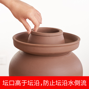 定制L泡菜坛子陶瓷四川土陶咸菜罐酸菜坛装 家用无 大号装 饰摆件