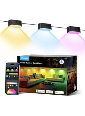 Govee H7067室外智能彩色调光壁灯射灯灯串matter homekit