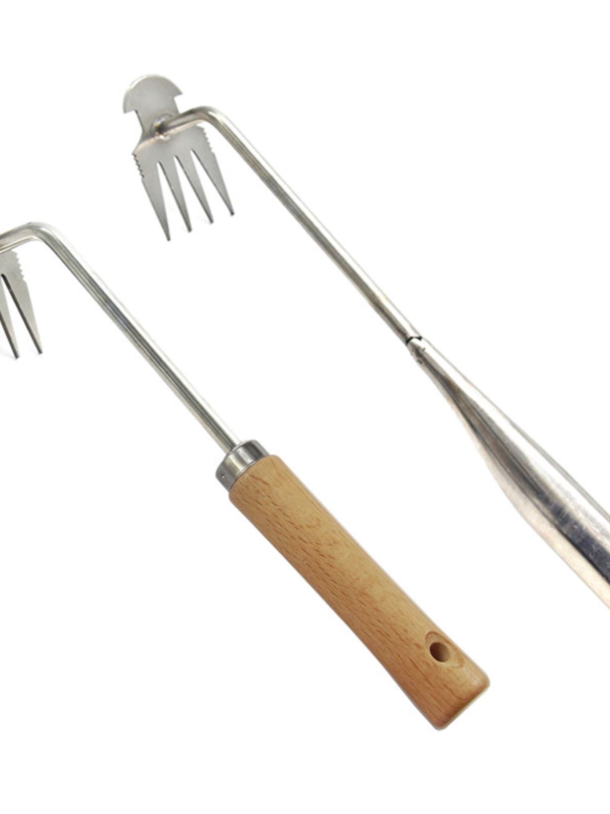 硬土松土神器除草连根拔艺耙子拔草锰钢小号手握式松土挖野菜勾草