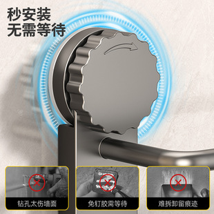 厨房纸挂架免打孔吸盘保鲜膜收纳纸巾架壁挂多功能抹布卷纸置物架