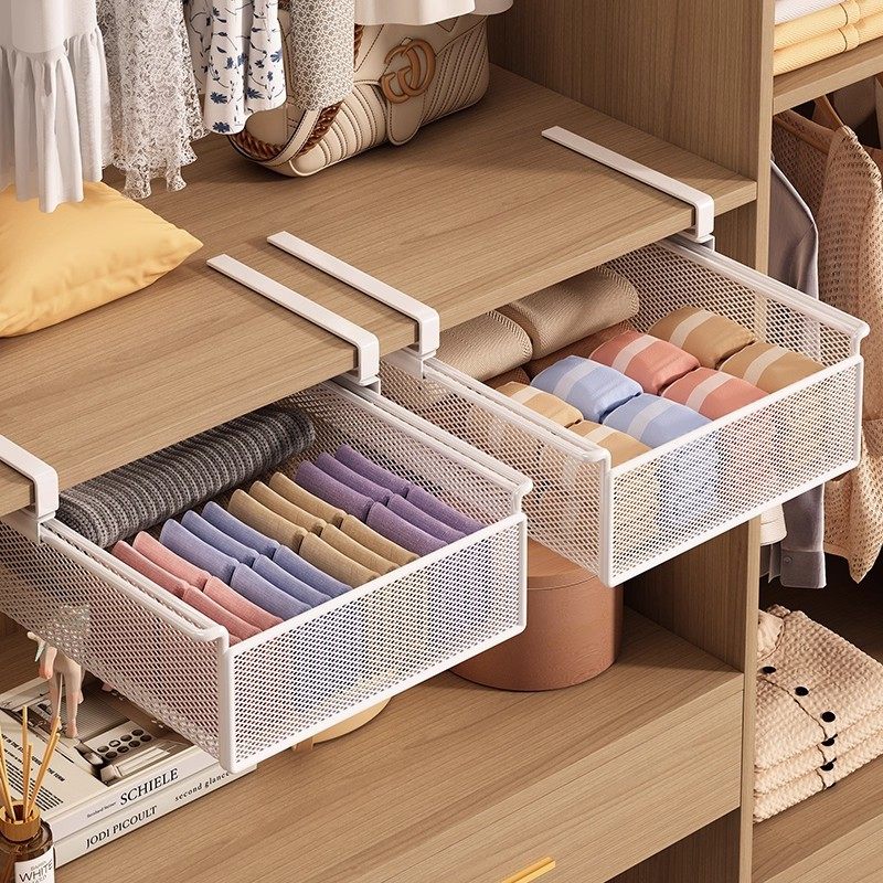 衣柜下挂式多功能隔板抽屉式内衣内裤分层置物架衣服收纳衣物挂架,基础建材,衣柜拉篮,淘宝优惠券,粉丝福利购,淘宝优惠卷