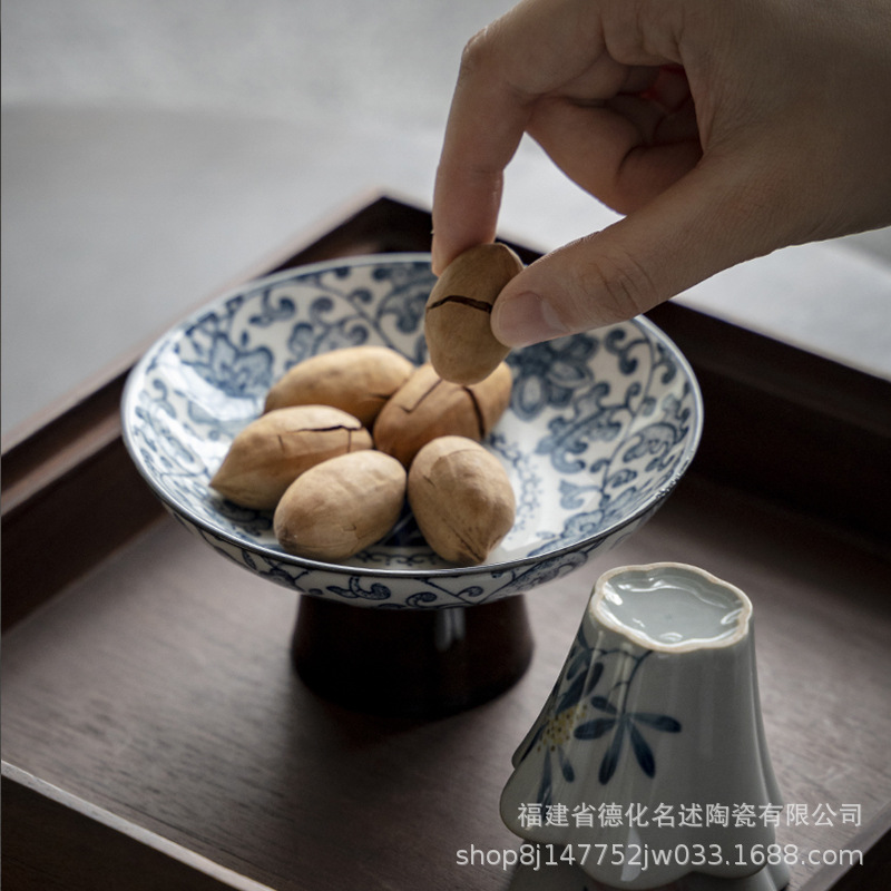 菩萨供盘新款迷你财神爷专用供盘中式莲花点心佛家禅意现代茶点
