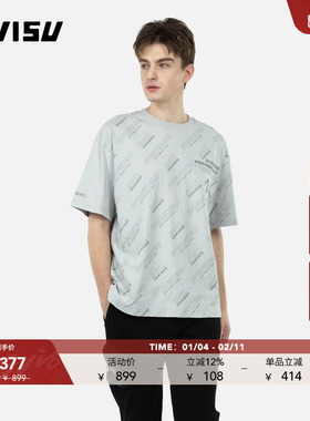 EVISUKURO男士海鸥印花休闲纯棉圆领短袖宽松T恤2ESGNM3TS637BZCT