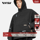 男商标海鸥潮流运动时尚 EVISU KURO 连帽刺绣卫衣