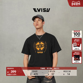 EVISU福神秋季 男女同款 家花印花T恤2EAEPM4TS1209XXCT