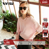 针织衫 EVISU女士V领标志刺绣休闲时尚 宽松长袖 2ESHTW2SR376LFCX