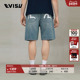 EVISU福神男士 海鸥印花牛仔短裤 2ESHTM5DS7030XXDN