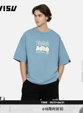EVISU KURO 男士商标印花短袖卫衣2ESGNM4SW5214OSCT