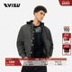 EVISU 福神男士 商标和海鸥图案加厚飞行员夹克外套