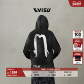 EVISU福神2025秋女士小猫大M印花连帽卫衣2EAHTW5SW4052CPCT