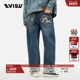 男士 海鸥印花怀旧复古时尚 版 EVISU福神 型牛仔裤