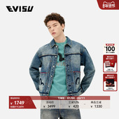 牛仔短款 EVISU福神男士 海鸥标志潮流休闲时尚 夹克