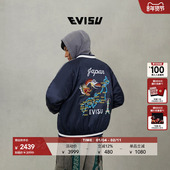 EVISU福神 档案刺绣横须贺棒球服夹克加厚外套 时尚 2025秋季 男士