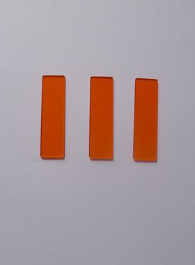 CB565 滤光片 橙色玻璃 CB5 长波通滤光片 前截止  50*50*2mm