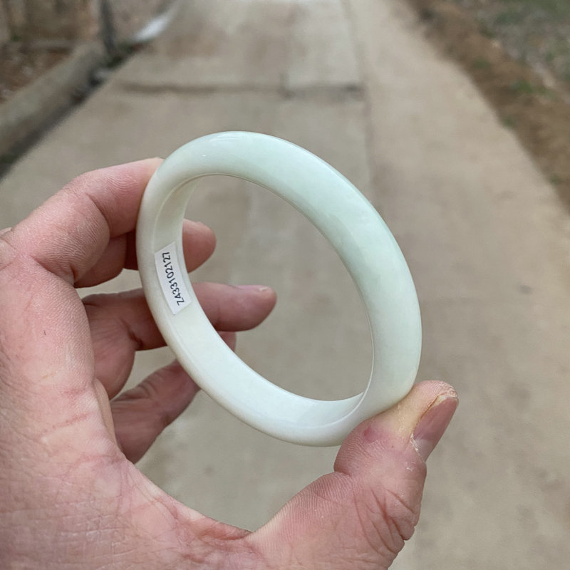 天然正品陕西蓝田玉手镯一级细料湖蓝绿女款玉镯兵马俑活玉带证书