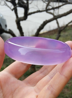 天然冰种冰花芙蓉玉手镯送证书