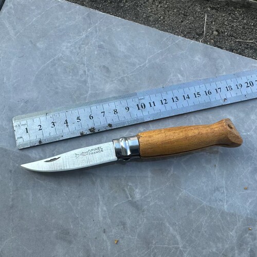 工厂瑕疵品处理出口法国Opinel欧皮耐尔不锈钢户外露营折叠刀
