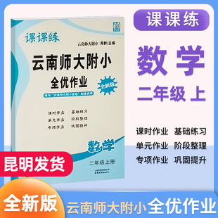 云南师大附小全优作业课课练二年级数学上册人教版 2年级全优作业课堂同步练习册一课一练小学上测试卷题课时作业练习题课课练上册