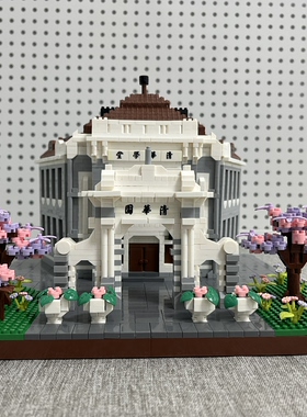 清华大学积木建筑成品模型微颗粒拼装摆件孩子生日礼物送礼装饰