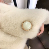 艺森ESSTUDIO 名媛风金属钮扣细边果冻黑白外套开衫 毛衣大衣扣子