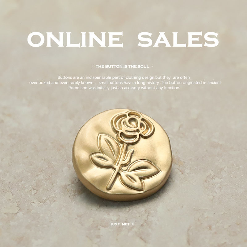 艺森ESSTUDIO 玫瑰物语浪漫服装金属纽扣粗花呢外套皮草大衣扣子,居家布艺,纽扣,淘宝优惠券,粉丝福利购,淘宝优惠卷