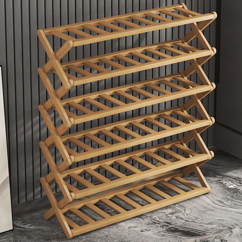 经济型实用多层全楠竹收纳鞋架