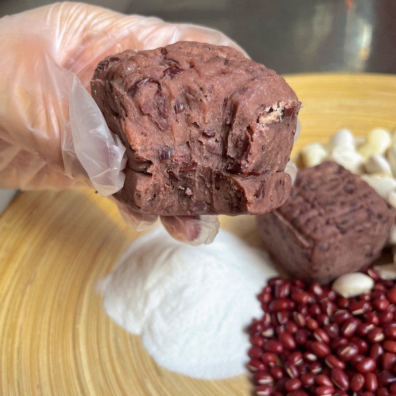 白芸豆红豆粘豆糕低脂无糯米粉无面粉糯叽叽饱腹代饭糕点