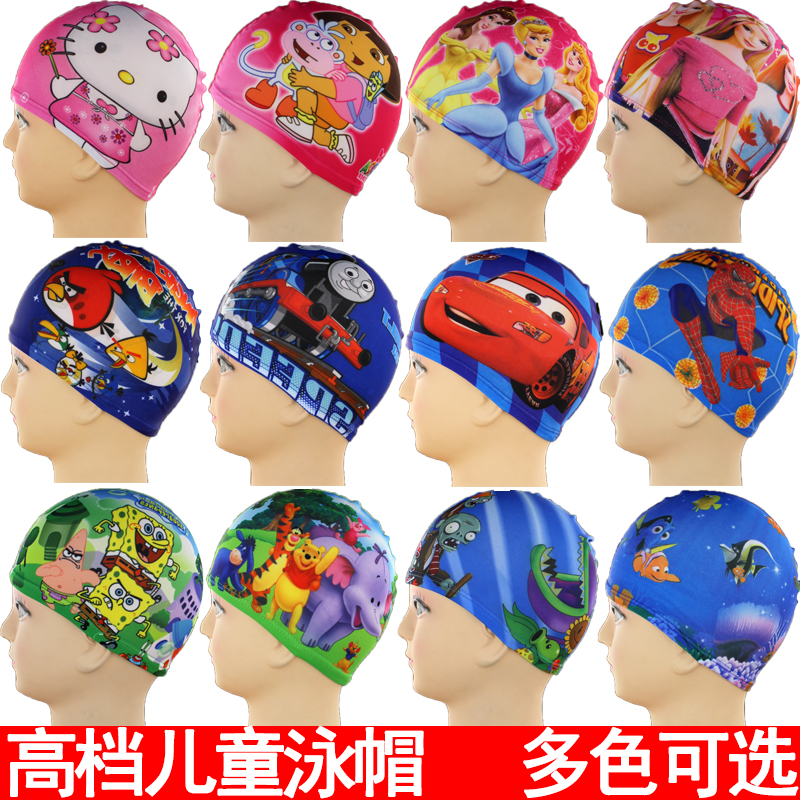 兒童卡通泳帽印花蜘蛛俠男童女童