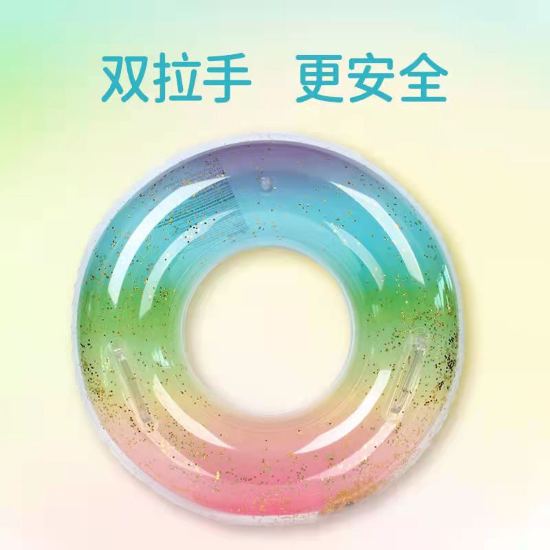 亮片霓虹腋下把手拍照网红游泳圈