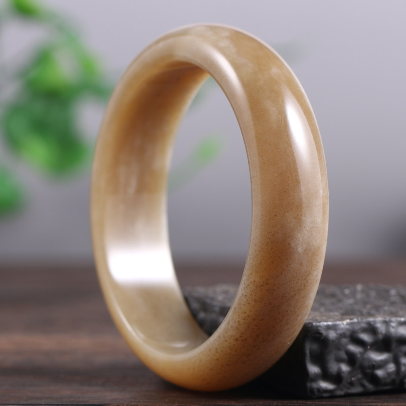 好友 孤品新疆和田玉糖玉圆镯子 女士手镯子 直径59.13mm 72克