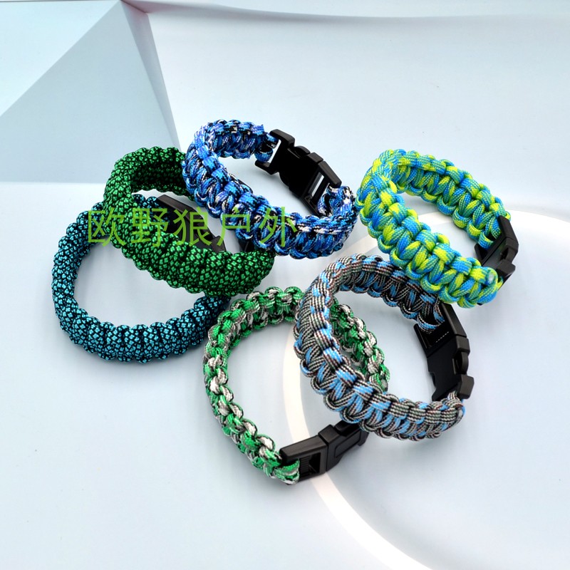 野外应急多功能求生伞绳手链