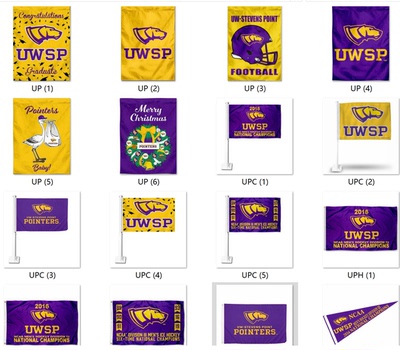 UW Stevens Point Pointers University Flag美国大学学院旗帜