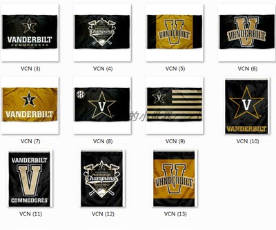 Vanderbilt University Flag范德比尔特大学队球迷装饰旗帜