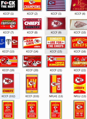 Football Kansas City Chiefs Flag堪萨斯城酋长队球迷装饰旗帜