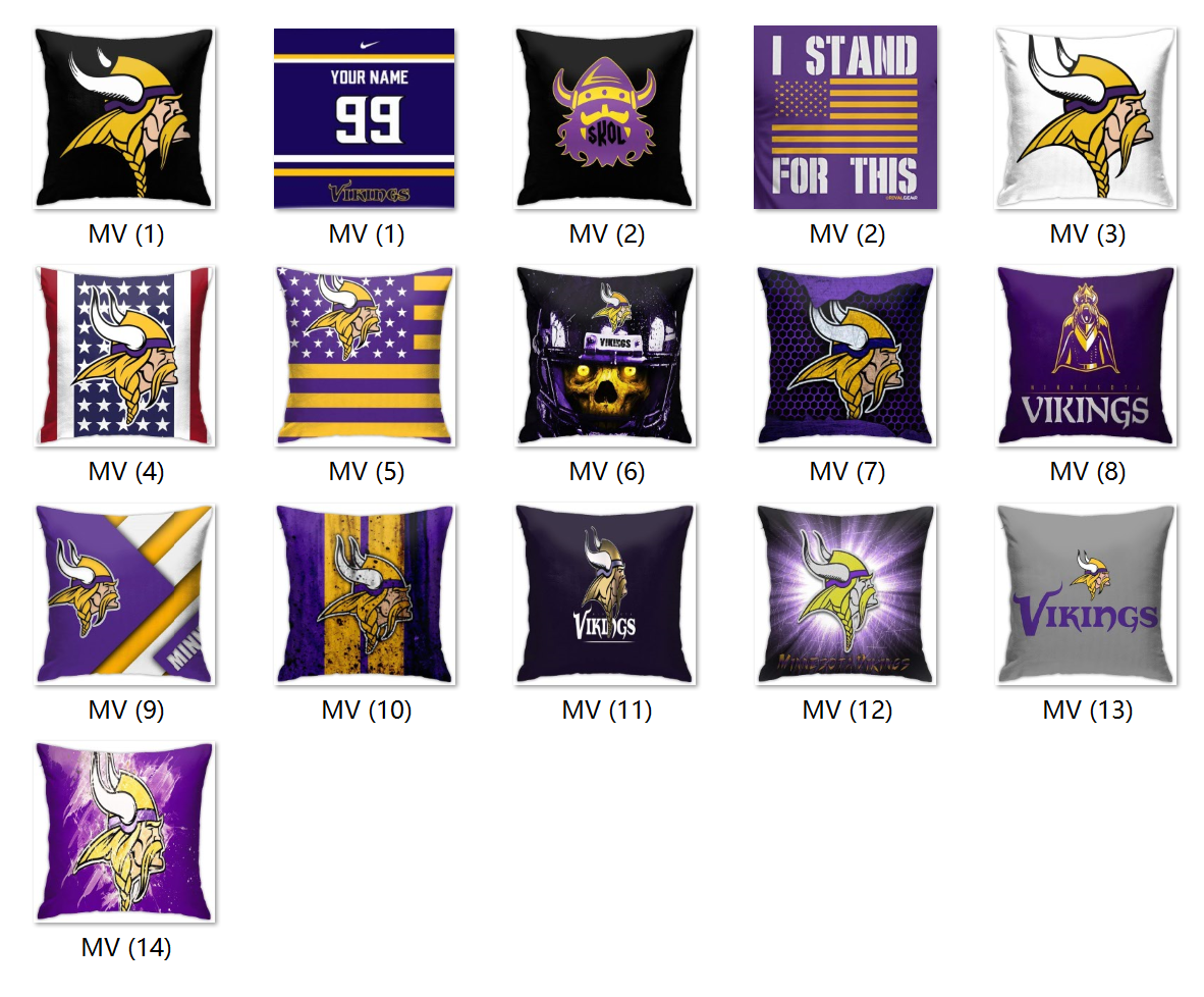 Minnesota Vikings Pillowcase明尼苏达维京人球迷装饰抱枕套