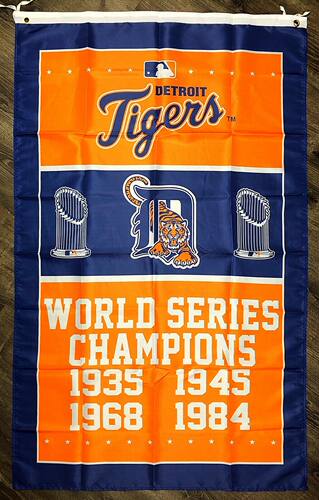MLB Detroit Tigers World Series Championship Flag球迷旗帜