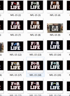 Football NFL For Life Flag美式橄榄球队球迷节日装饰海报旗帜