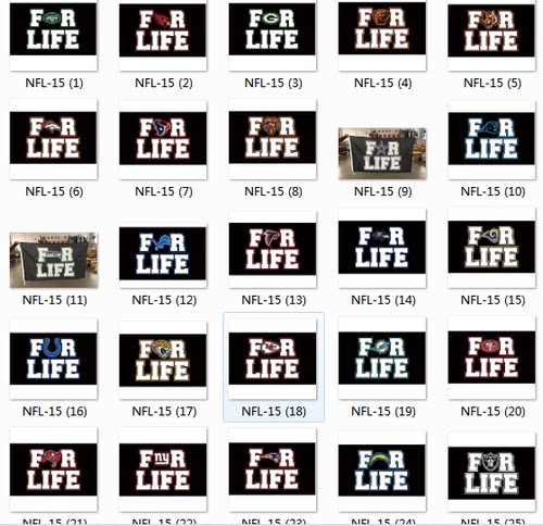 Football NFL For Life Flag美式橄榄球队球迷节日装饰海报旗帜