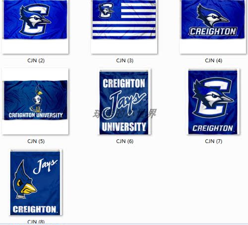 Creighton Jays Flag克雷顿鸟大学队球迷旗帜