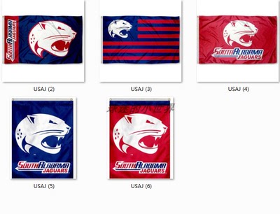 South Alabama Jaguars Flag南阿拉巴马美洲虎大学球迷旗帜