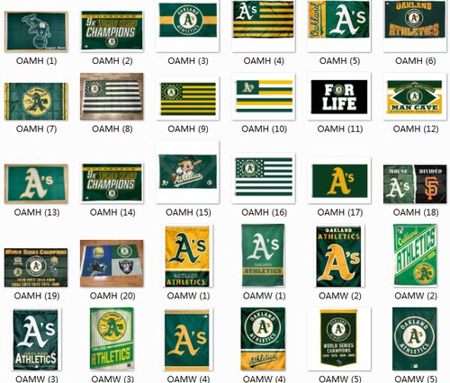 Oakland Athletics Flag奥克兰运动家队棒球球迷旗帜车旗