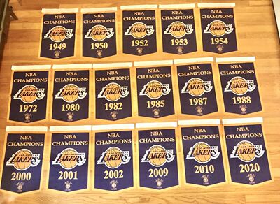 Los Angeles Lakers Champions 17 Banners Flag洛杉矶湖人队旗帜