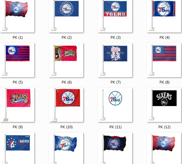 philadelphia 76ers car flag费城76人队球迷车载旗帜