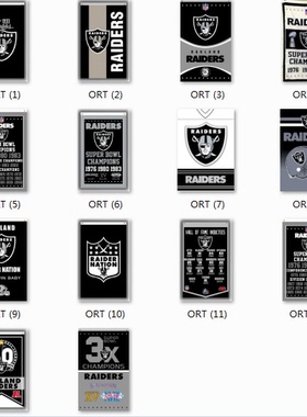 Football Oakland Raiders Flag 奥克兰突袭者队户外装饰旗帜挂毯