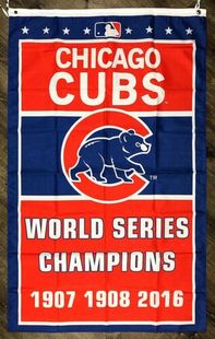 MLB Chicago Cubs World Series Championship Flag棒球球迷旗帜