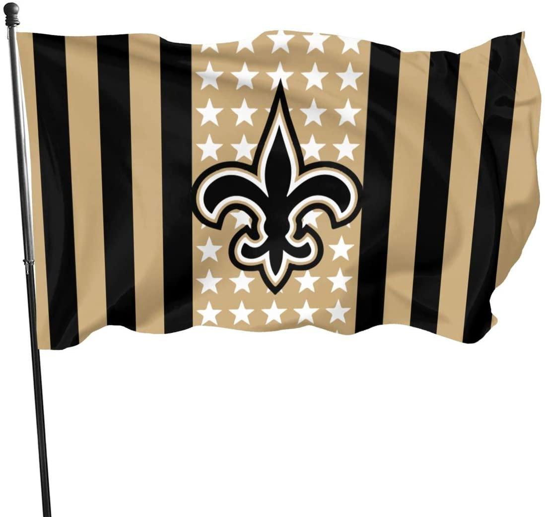 美式橄榄球奥尔良圣徒球迷旗帜nfl new orleans saints flag国旗